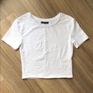 Zara basic white tee